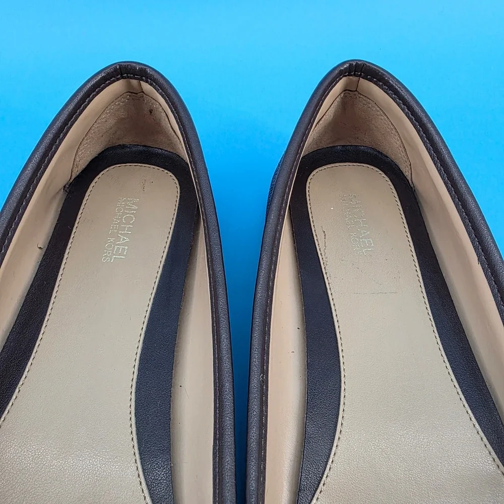 Michael Michael Kors Fulton Moc Brown Signature Logo‎ Flats 9.5M ME18L